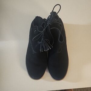 Koolaburra Dark Ankle Boots with Tassel Accent